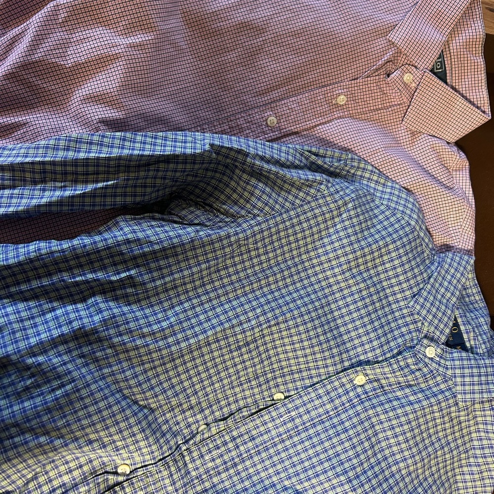 Ralph Lauren Blue Plaid Button-Down Shirt